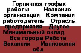 Горничная-график работы 1/2 › Название организации ­ Компания-работодатель › Отрасль предприятия ­ Другое › Минимальный оклад ­ 1 - Все города Работа » Вакансии   . Ивановская обл.